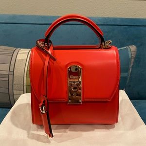 Salvatore Ferragamo Mini Boxyz Gancini Top Handle Bag. NWT